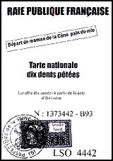 "Tarte nationale dix dents p&eacute;t&eacute;es"